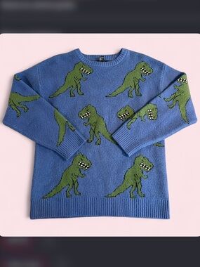 Forever 21 Blue Dinosaur Sweater Size M